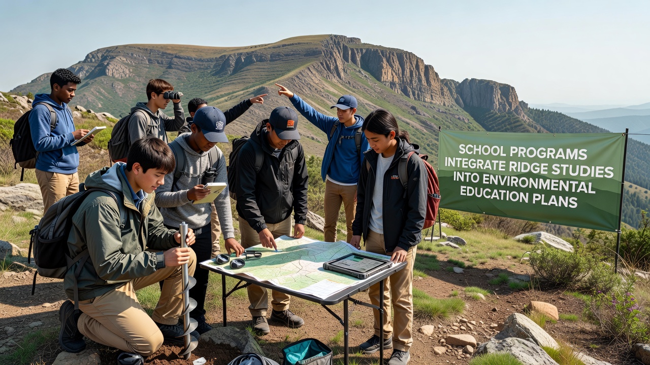 Group of educators reviewing environmental data collected from ridge study sites